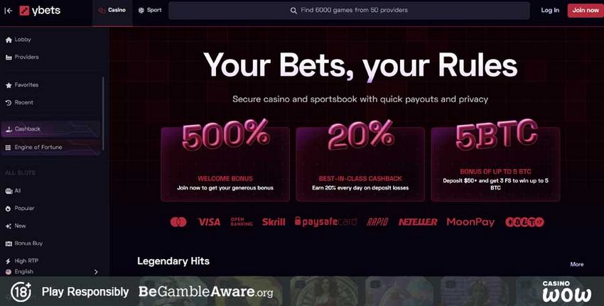 Testimonianza su Ybets Casino: è sicuro giocare?